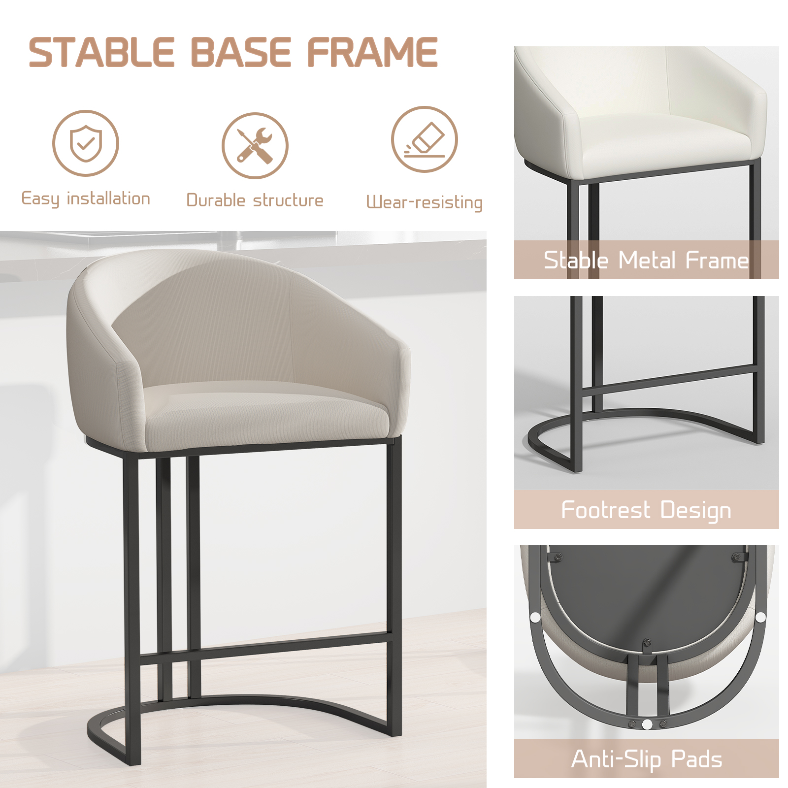 B317 26“ Counter Height Bar Stools - Image 5