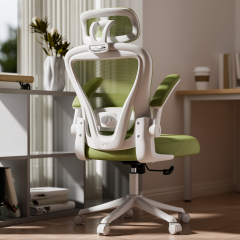 Ninecer Ergonomic Office Chair, High Back Headrest Computer Desk Chairs with Wheels, Green Swivel Office Chair with Arm For Adult