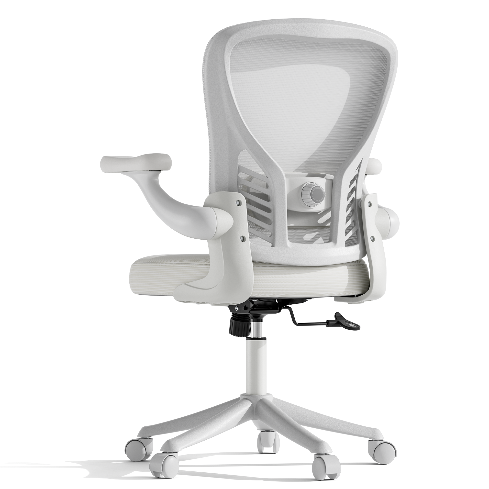 Ninecer Ergonomic Mesh Office Chair with 3D Adjustable Armrests, Mid Back Swivel Desk Chair with Lumbar Support, Height Adjustable Rolling Computer Chair 250lbs, for Home Office,White