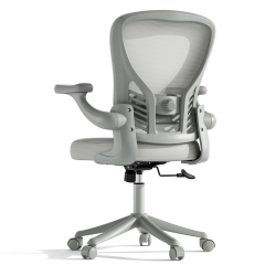 Ninecer Ergonomic Mesh Office Chair with 3D Adjustable Armrests, Mid Back Swivel Desk Chair with Lumbar Support, Height Adjustable Rolling Computer Chair 250lbs, for Home Office,Grey