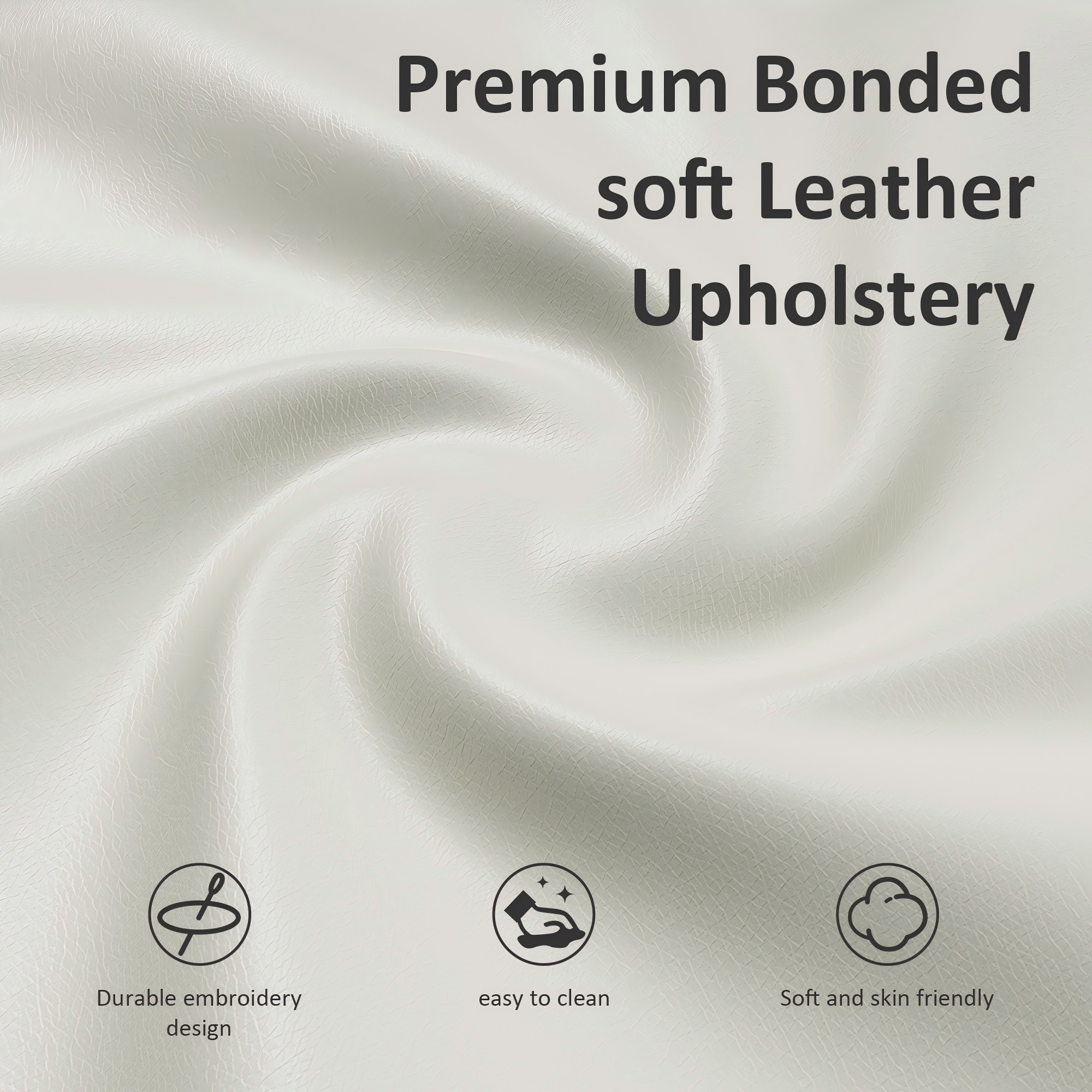 Ninecer Modern PU Leather Office Chair with Gold Metal Frame, Ergonomic High Back Desk Chair with Padded Armrests, Computer Desk Chair with Swivel and Rocking Function, Adjustable Height, White - Image 5