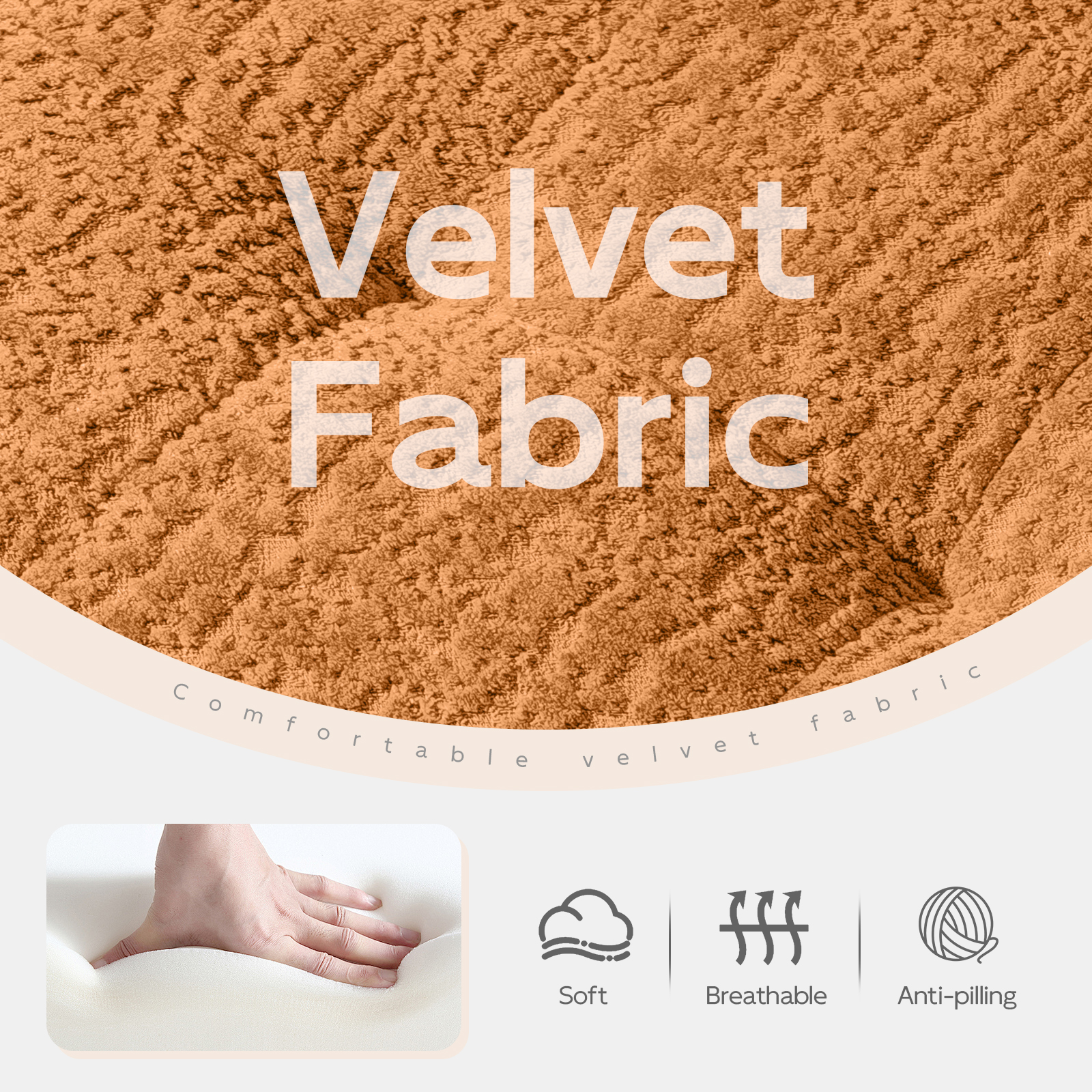 Ninecer Counter Height Bar Stools Set of 3, 26 Inch Upholstered Bar Stools with Low Back, Boucle Fabric Square Seat Bar Chairs with Metal Legs and Footrest, Bar Stools for Home Kitchen Bar, Brown - Image 5