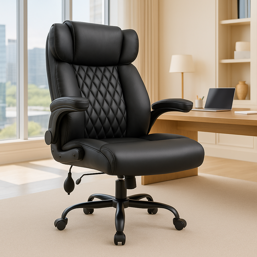 Ninecer Ergonomic Mesh Office Chair with Adjustable Flip-Up Arms and Lumbar Support, Black